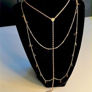 EXPRESS 3 tier gold chain necklace